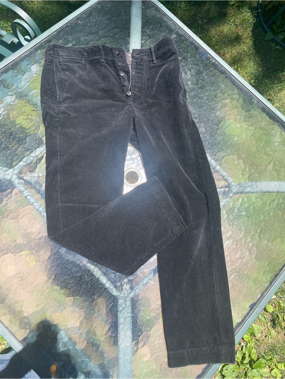 RRL Cozy Corduroy Black Officer Trouser